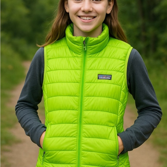 Patagonia Other - Lime Green Puffer Patagonia Vest Size 14
